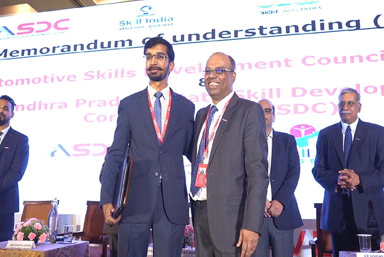 ASDC Signs MoU with Andhra Pradesh SSDC for Skill Training