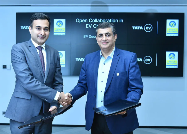 Bharat Petroleum and Tata Partner for 7,000 EV Chargers