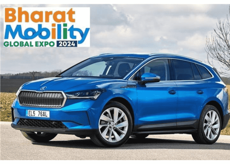 Skoda Unveils Enyaq iV at Bharat Mobility Expo 2024