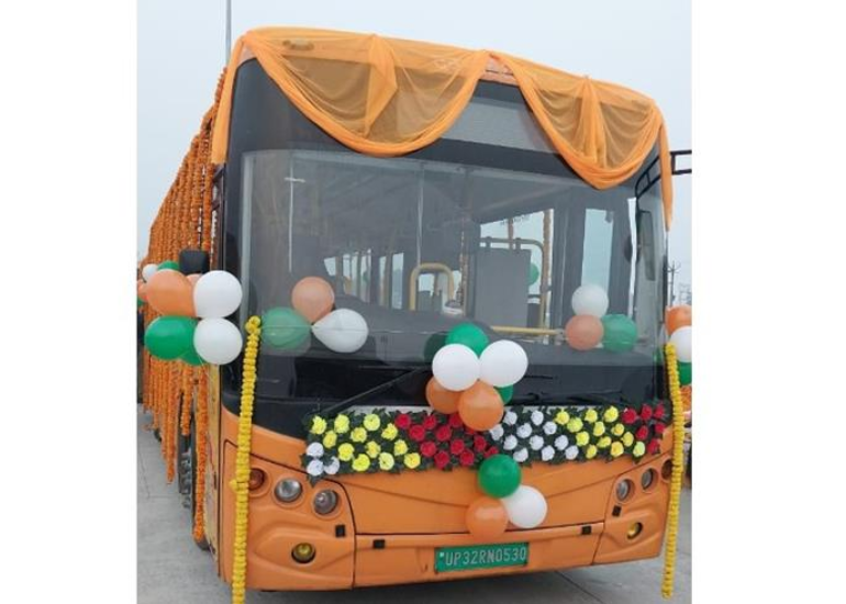 UP Govt. Launches 100 Electric Buses for Ram Temple Pilgrims