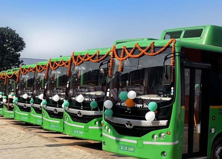 Tata Motors Delivers 100 Electric Buses to Assam State Transport