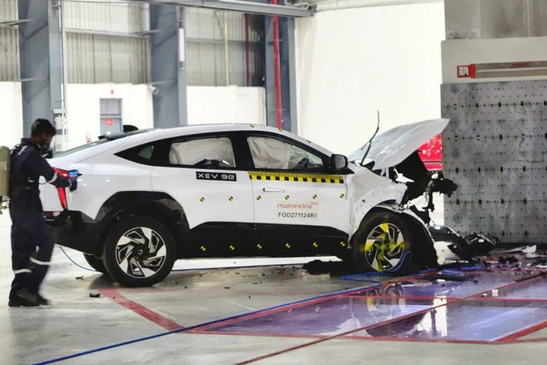 Mahindra Conducts India’s First Live EV Crash Test on XEV 9e