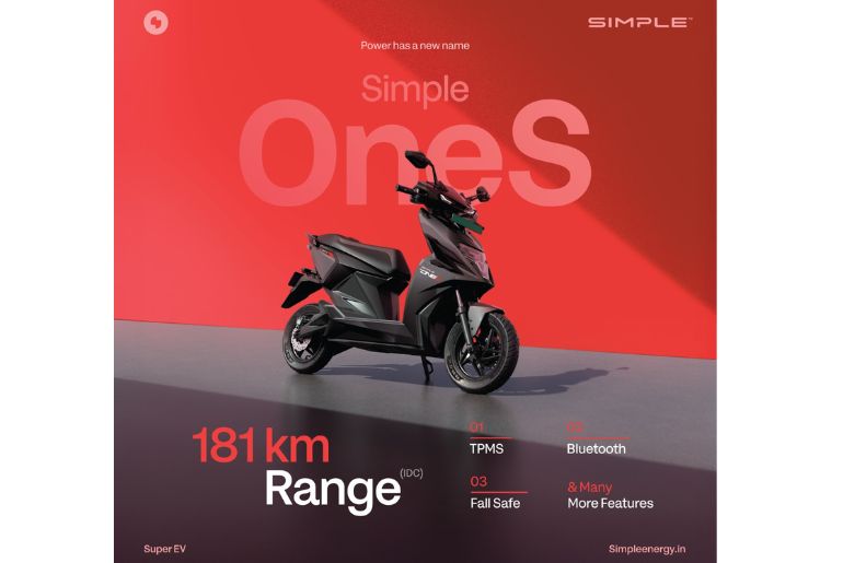 Simple Energy Unveils OneS Electric Scooter with 181km Range