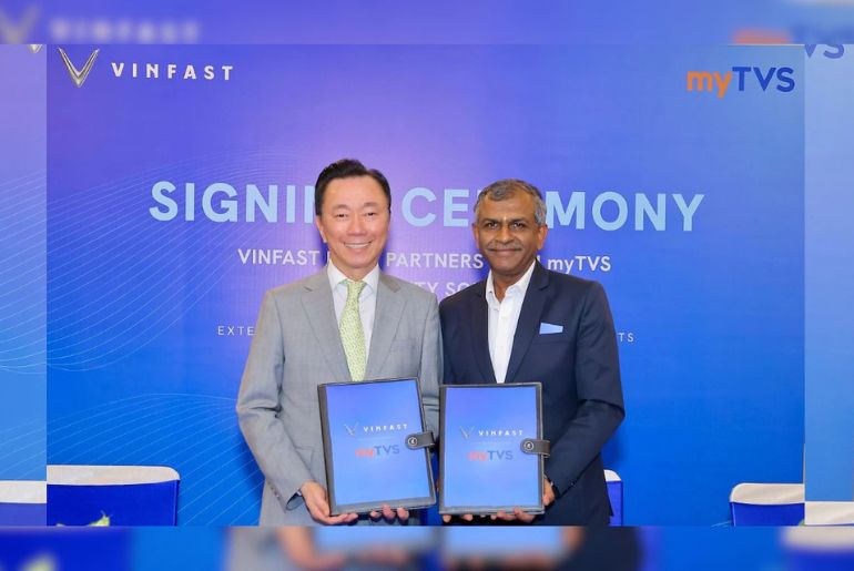 VinFast partners with myTVS to expand India EV services