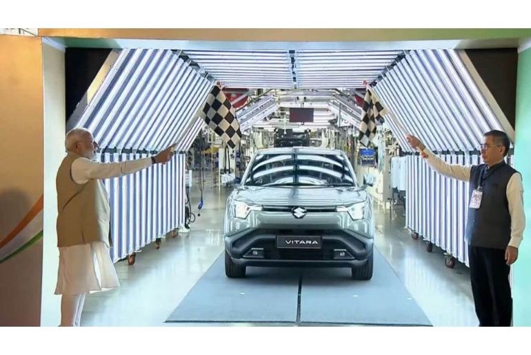 PM Modi Launches Maruti Suzuki e-VITARA, Battery Plant in Gujarat
