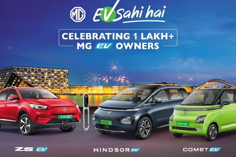 JSW MG Motor Crosses 1 Lakh EV Sales Milestone